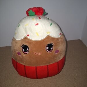 Plush Cupcake Toy - Brown and Red